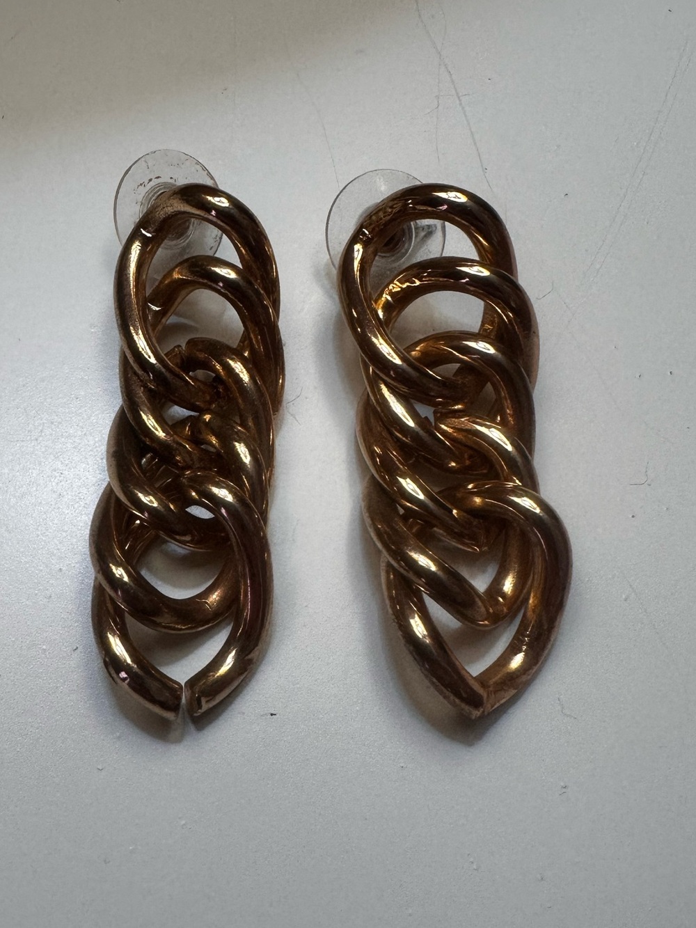 Gold Chain-Link Drop Earrings